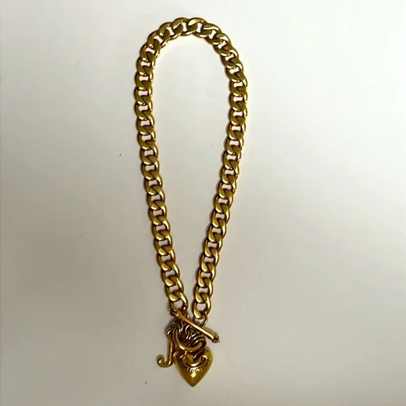 Juicy Couture Thick Chunky Gold Chain Necklace • 17” long - Picture 2 of 5